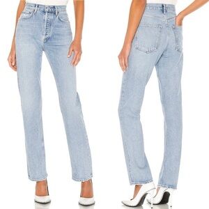 Agolde Denim Lana Straight Jeans on Riptide Light Wash Size 26 ALTERED